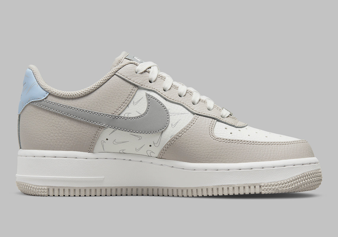Women's Nike Air Force 1 Low Mini Swooshes Grey - product image from the listing.