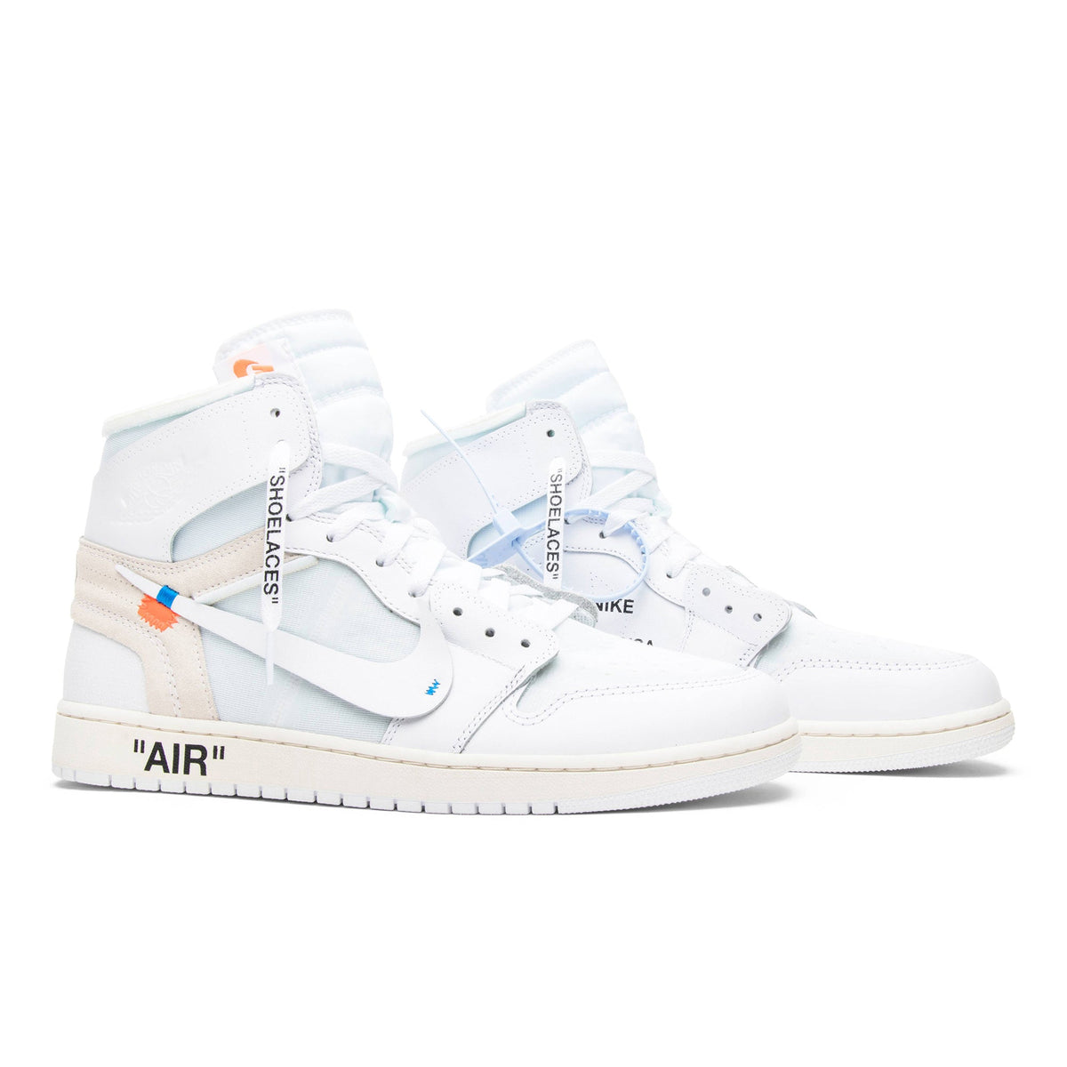 "White" Off-White x Air Jordan 1 Retro High OG 2018 AQ0818-100 - product image from the listing.