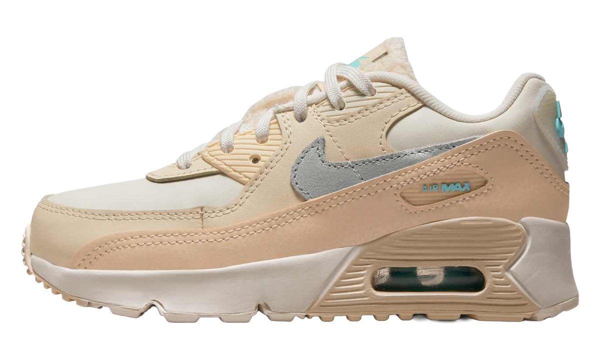 "PHANTOM/SHIMMER/PEARL WHITE/METALLIC SILVER" Air Max 90 LTR PS DZ5319 001 - product image from the listing.