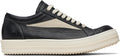 Mainline Black Leather Vintage Lows by Rick Owens - product image from the listing.