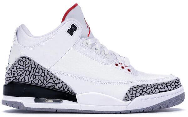 "White cement" Size 10.5 Air Jordan 3 Pre Owned (Excellent) - product image from the listing.